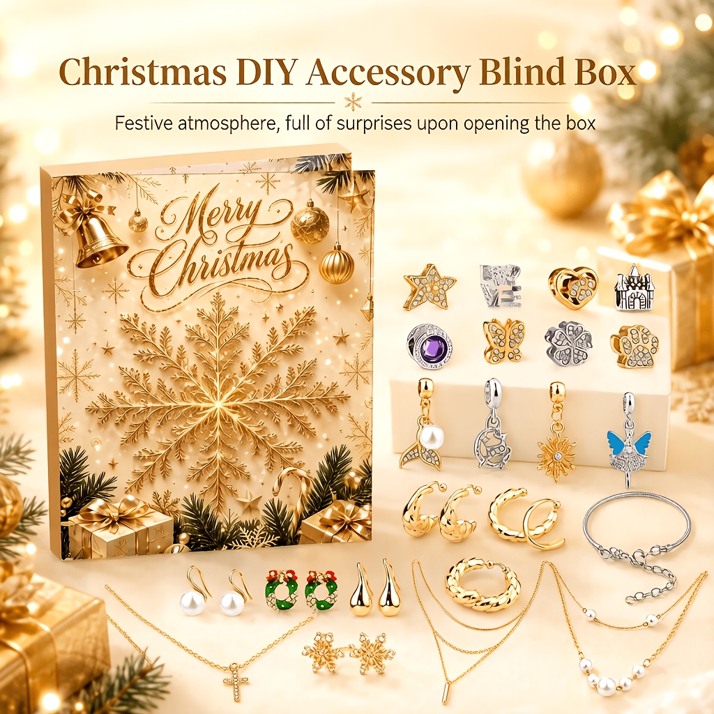 Jewelry Making Advent Calendar - 24Pcs Advent Calendar DIY Metal Bead