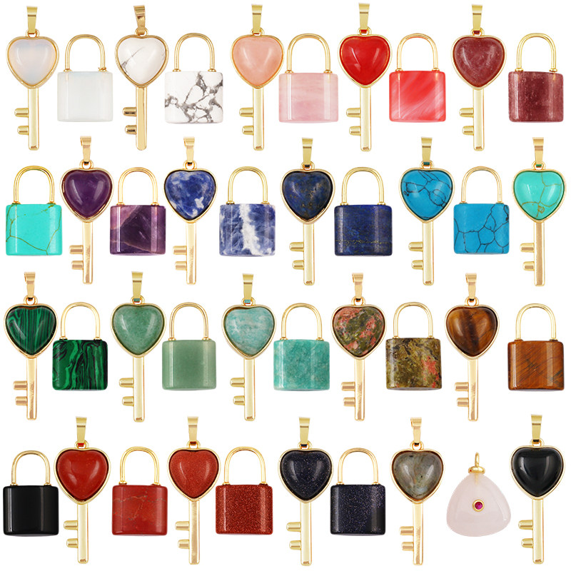 Jewelry Making For Couples - Natural Semi Precious Stone Heart Lock