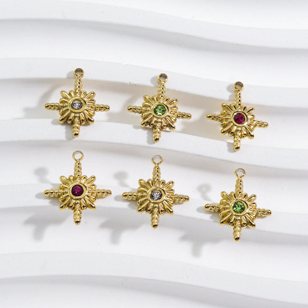 Jewelry Making With Stones - 3Pcs Stainless Steel Gold Color Eight