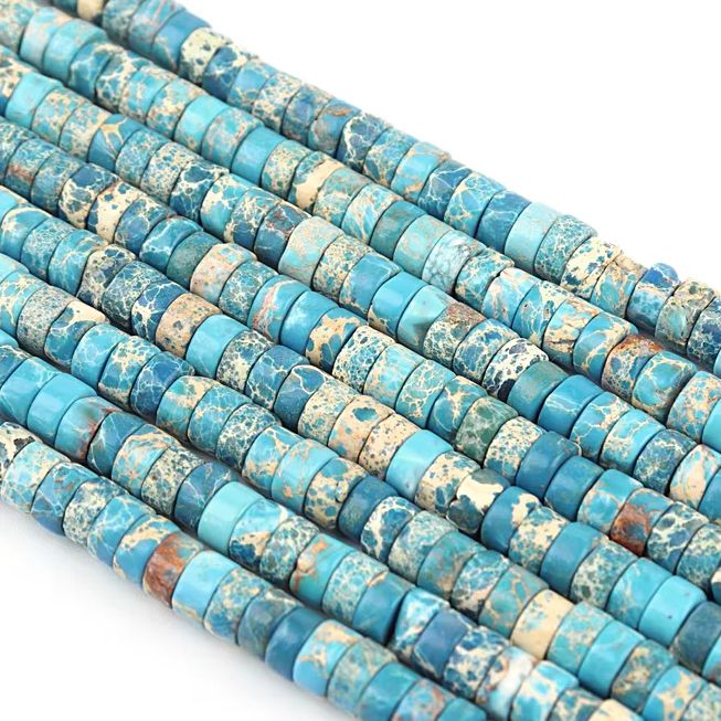 Jewelry Making With Stones - Natural Emperor Stone Turquoise Beads Cylinder