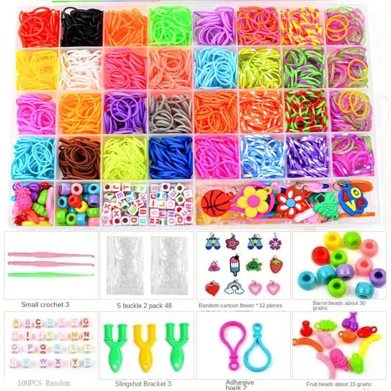 Jewelry Making Basics - 4300pcs+ 32Colour Vibrant Color Rubber Band