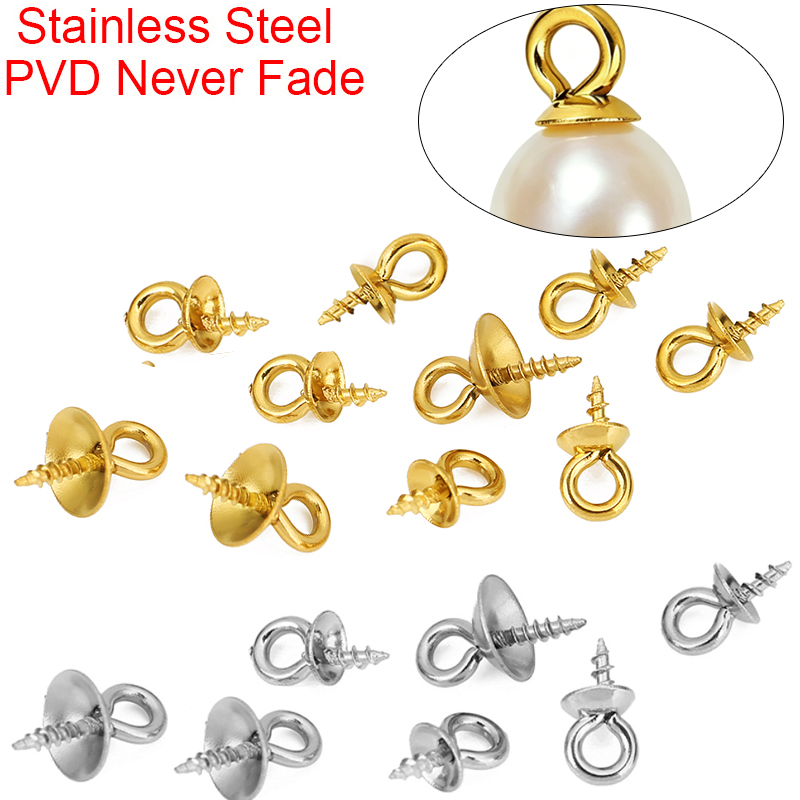 Jewelry Making Pins - 20pcs Stainless Steel Pearl Pendant Hooks