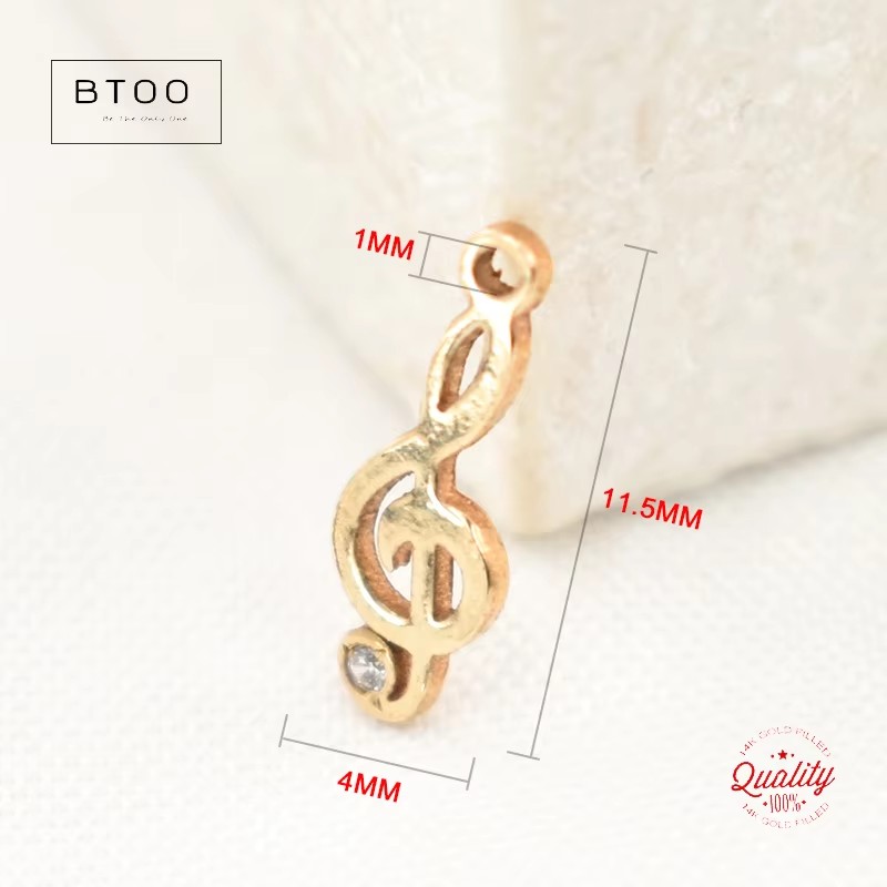 14K Gold Filled Musical Note C - огляд і ціна Jewelry Making Notes