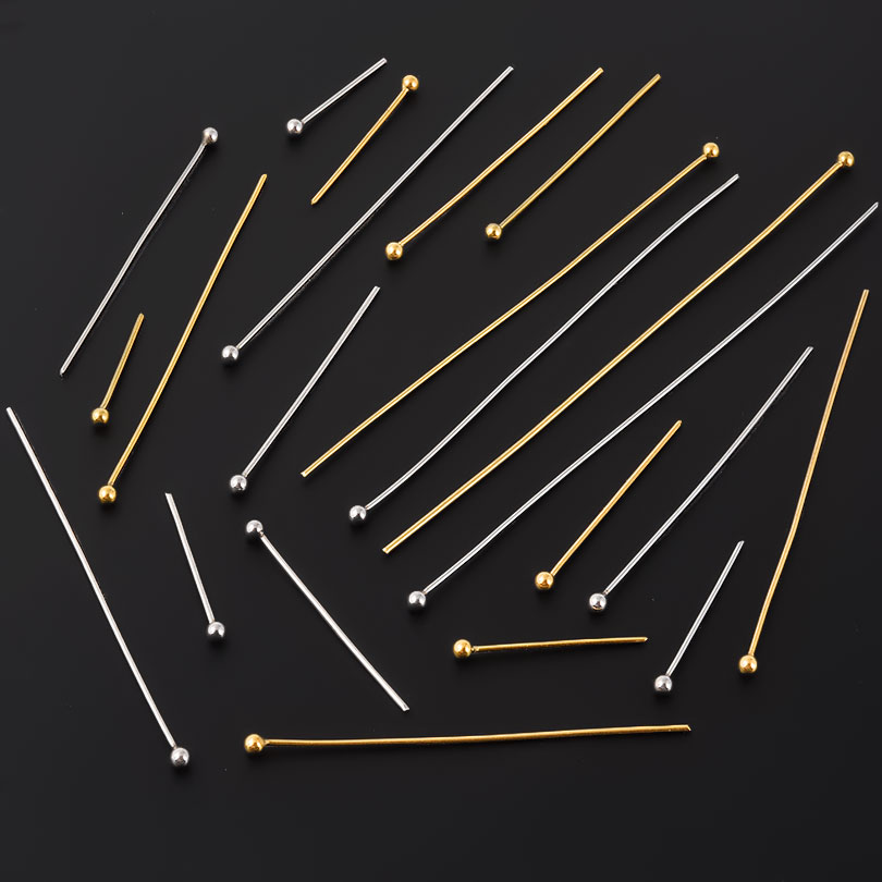 50pcs/Lot 18K Gold Plated Ball - огляд і ціна Jewelry Making Eye Pins