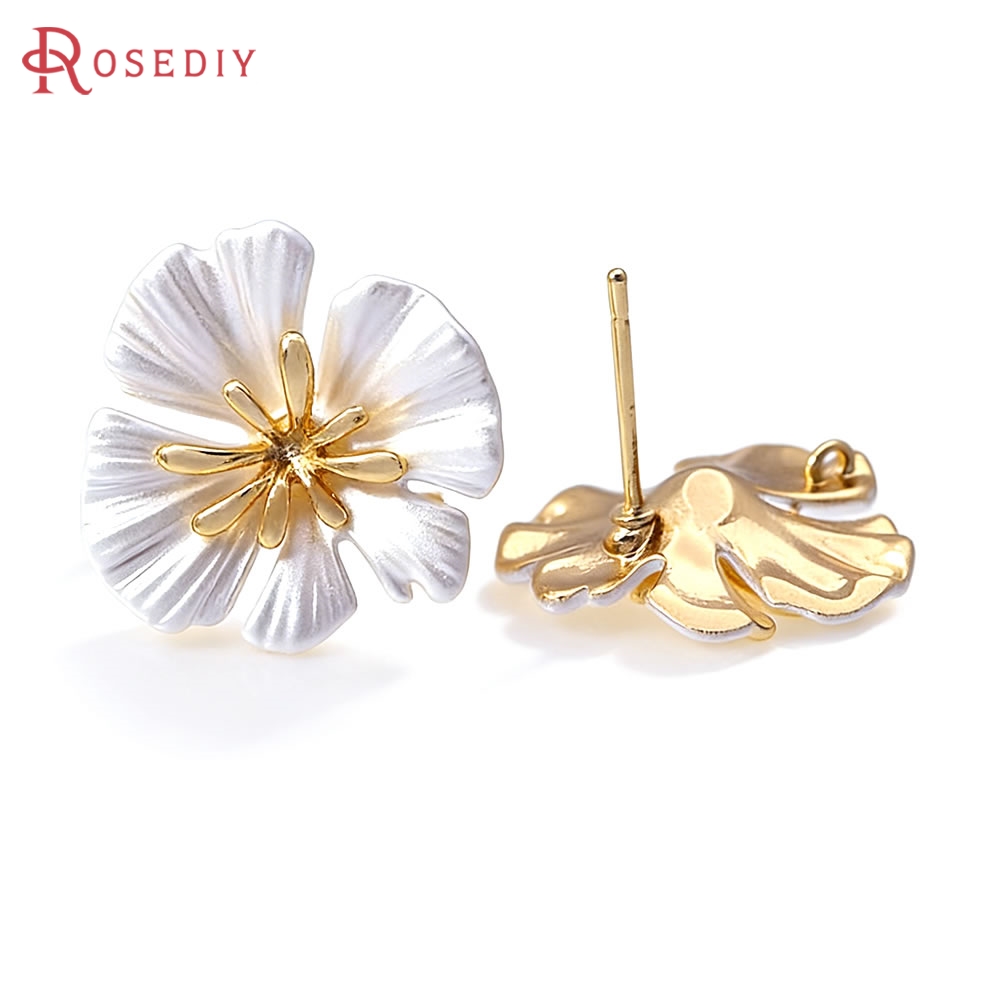 18K Gold Color Brass Flower St - огляд і ціна Jewelry Making Pins