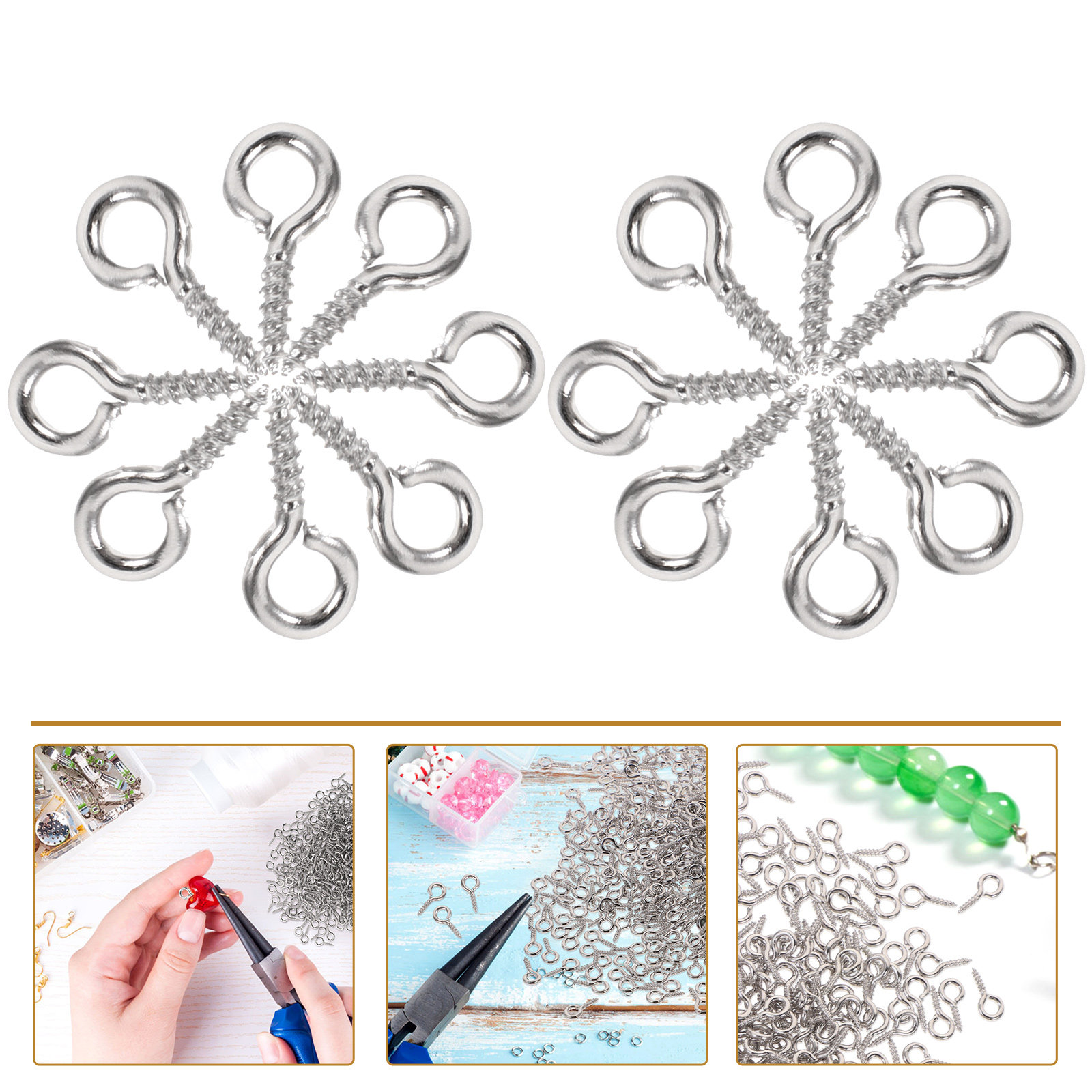 500Pcs Mini Screw Eye Pin Jewe - огляд і ціна Jewelry Making Eye Pins