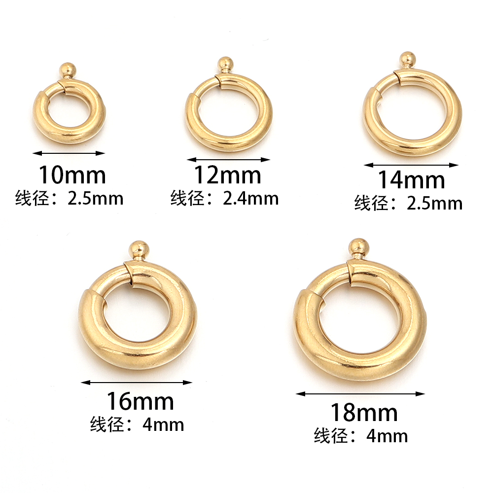 2pcs Stainless Steel Spring Cl - огляд і ціна Jewelry Making Basics