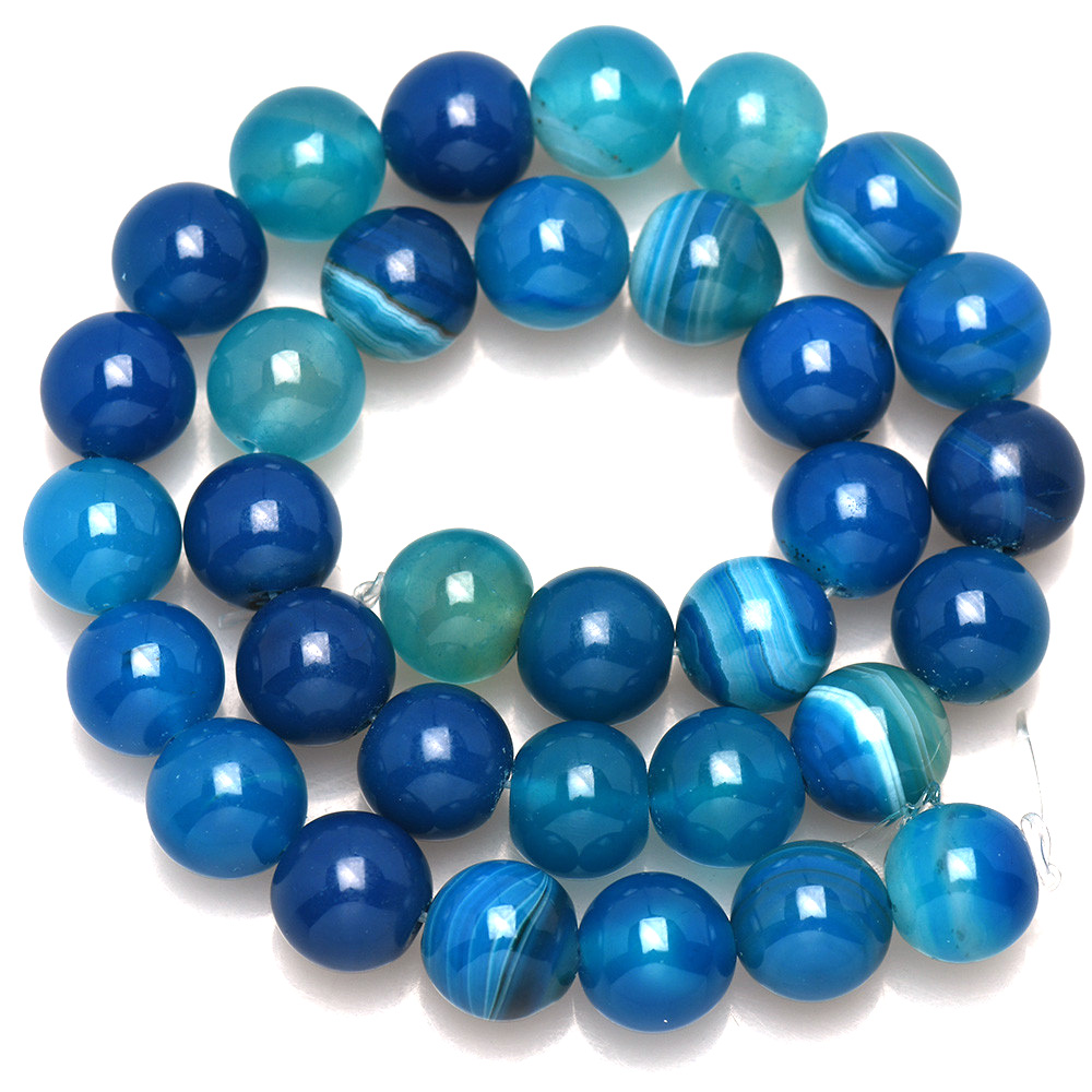 Natural Stone Banded Blue Lace - огляд і ціна Jewelry Making With Stones