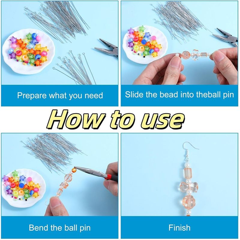 A01F-Hot 300 Pcs 1.6 Inch 304  - огляд і ціна Jewelry Making Eye Pins