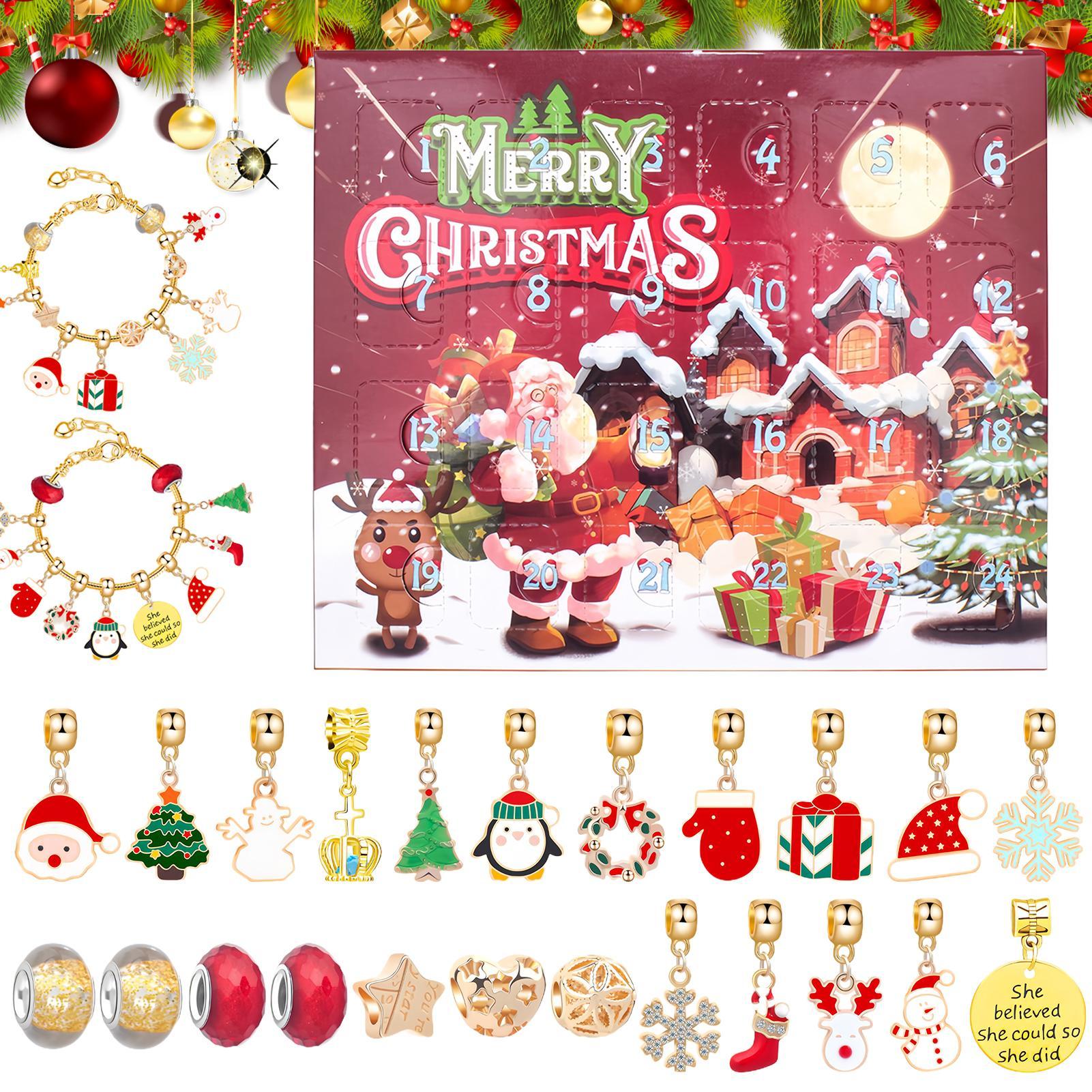 Christmas Bracelet Beaded Adve - огляд і ціна Jewelry Making Advent Calendar