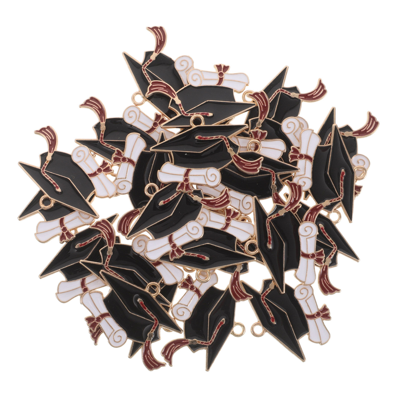 50Pcs Graduation Cap Charms Al - огляд і ціна Jewelry Making Diploma