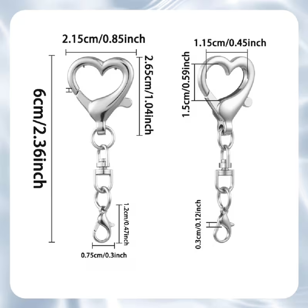 5/15/30Pcs Heart Shaped Swivel - огляд і ціна Jewelry Making Hardware