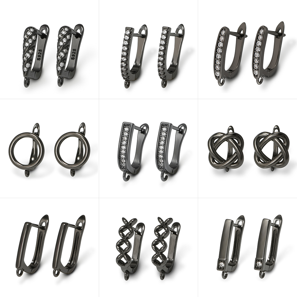 YANASI 1 Pair Gun Black  Brass - огляд і ціна Jewelry Making Hardware