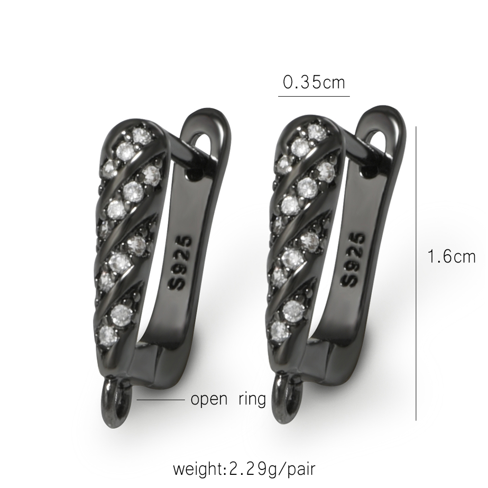 YANASI 1 Pair Gun Black  Brass - огляд і ціна Jewelry Making Hardware