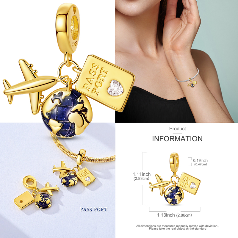 Travel Series Charms 925 Silve - огляд і ціна Jewelry Making Paris