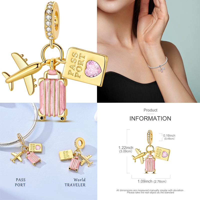 Travel Series Charms 925 Silve - огляд і ціна Jewelry Making Paris