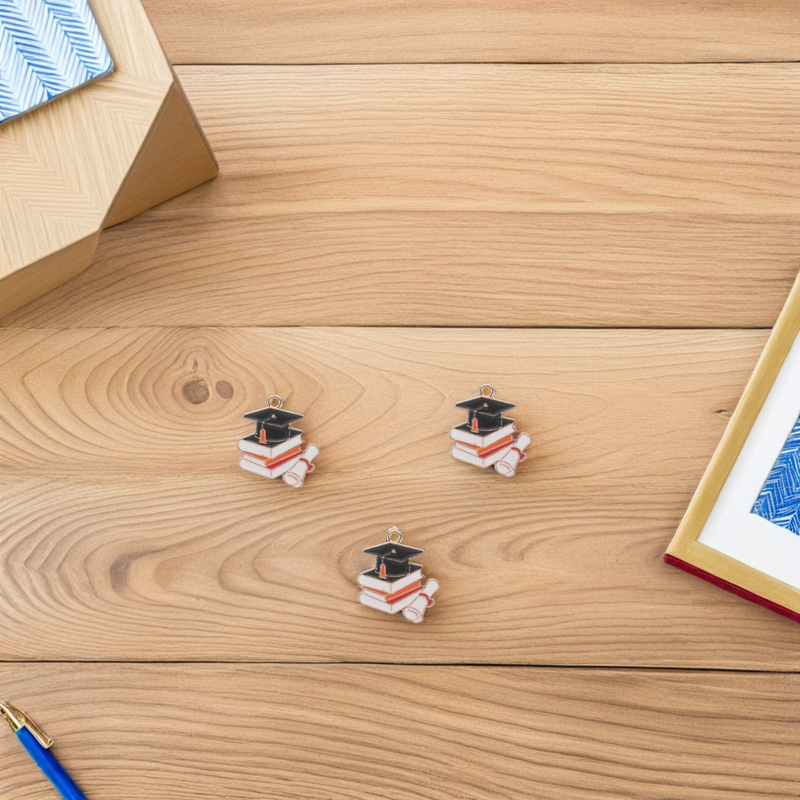 50Pcs Graduation Cap Charms Al - огляд і ціна Jewelry Making Diploma