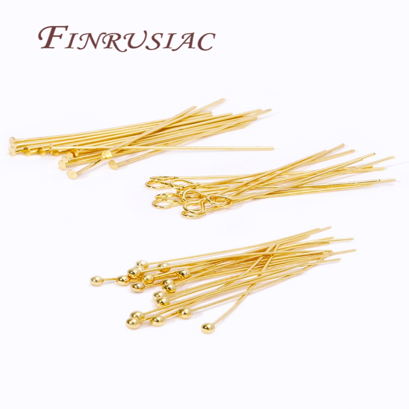 50Pcs 20-50mm Gold Plated Pins - огляд і ціна Jewelry Making Eye Pins