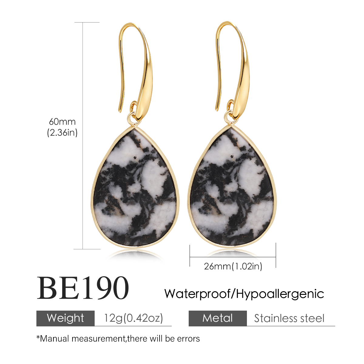 26 * 40mm gold edged water dro - огляд і ціна Jewelry Making For Couples