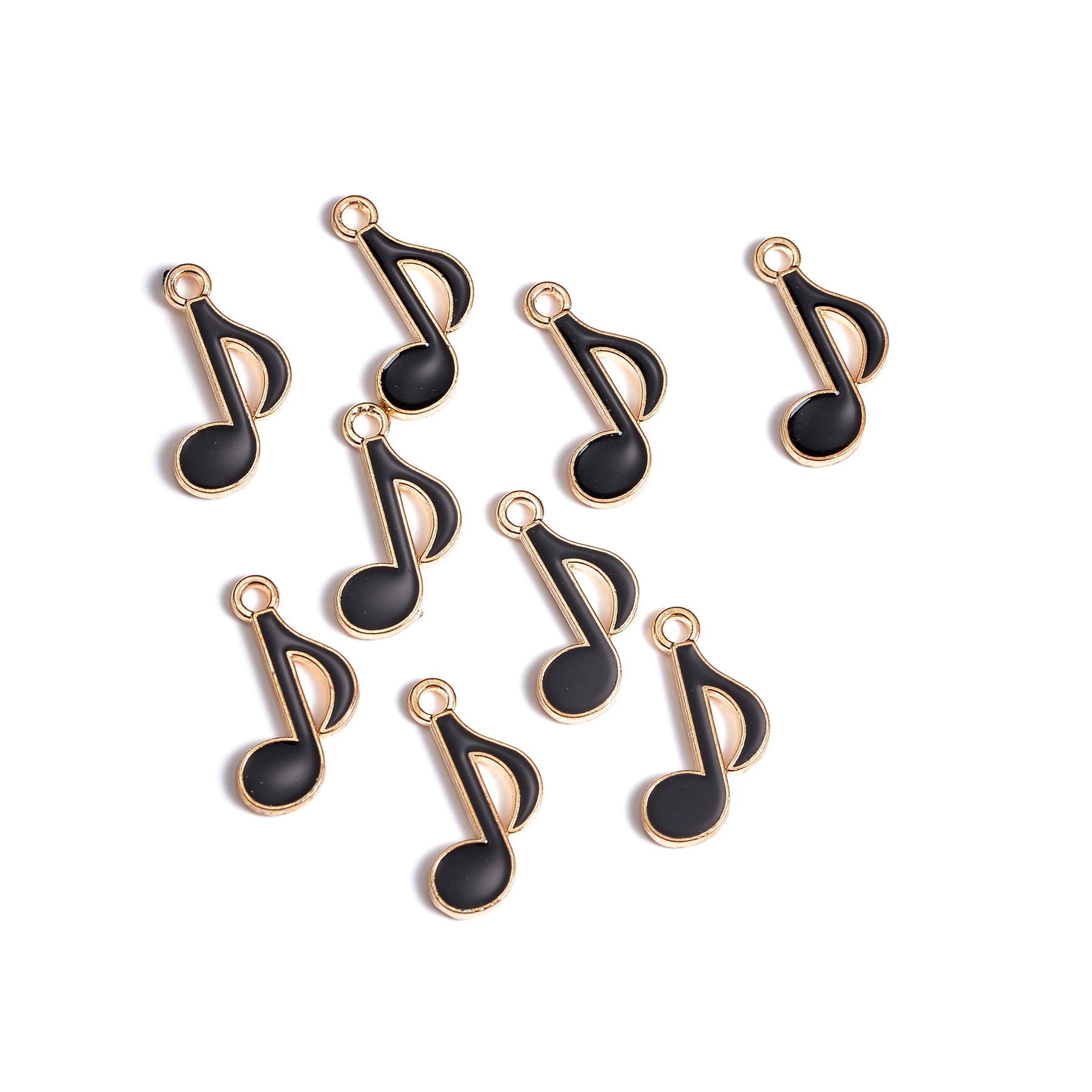 50pcs 12x20mm Cute Enamel Musi - огляд і ціна Jewelry Making Notes